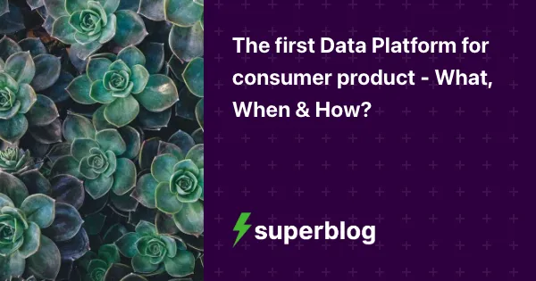The first Data Platform for consumer product - What, When & How cover image